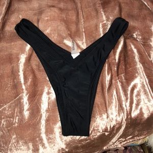 High rise black bikini bottoms. Size small.